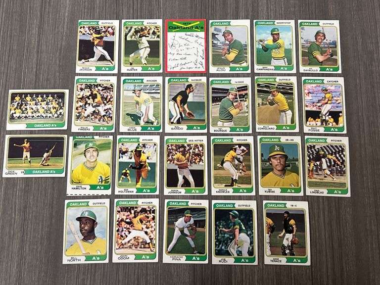 Oakland A’s 1974 Topps Team Set