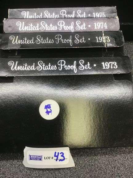 4 proof sets, 1973, 1973, 1974, 1975