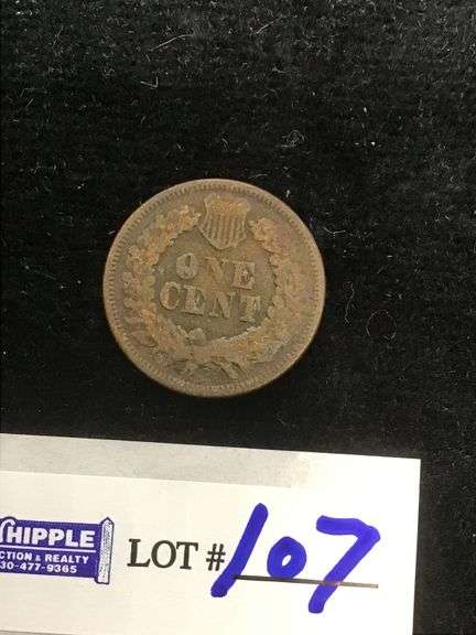 1868 INDIAN cent G-VG