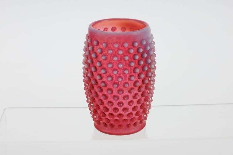 Vintage Fenton Hobnail Cranberry Opalescent Tumbler