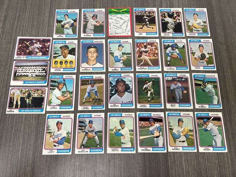 Los Angeles Dodgers 1974 Topps Team Set