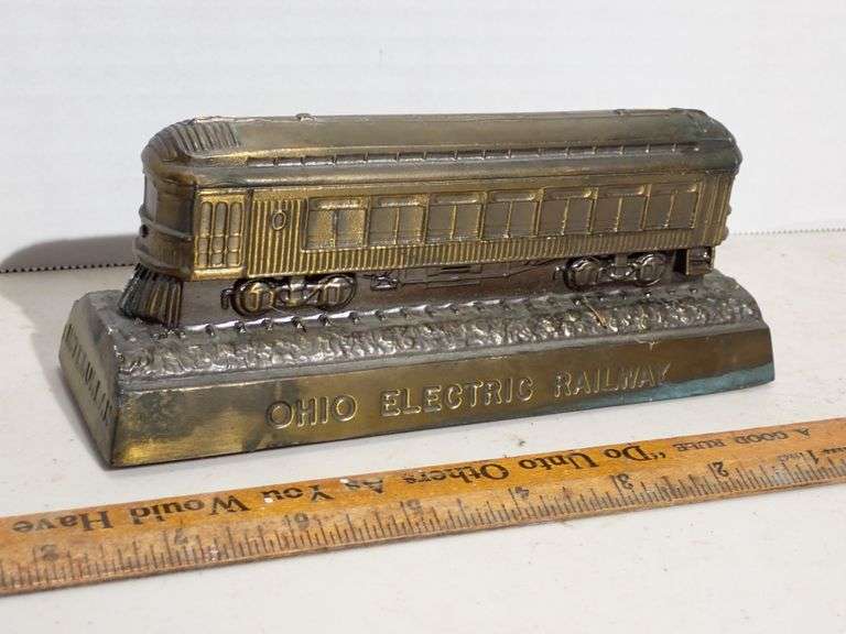 Vintage Banthrico Ohio Electric Railway Edition Bank Park National Bank W/UNKNOWN COIN INSIDE