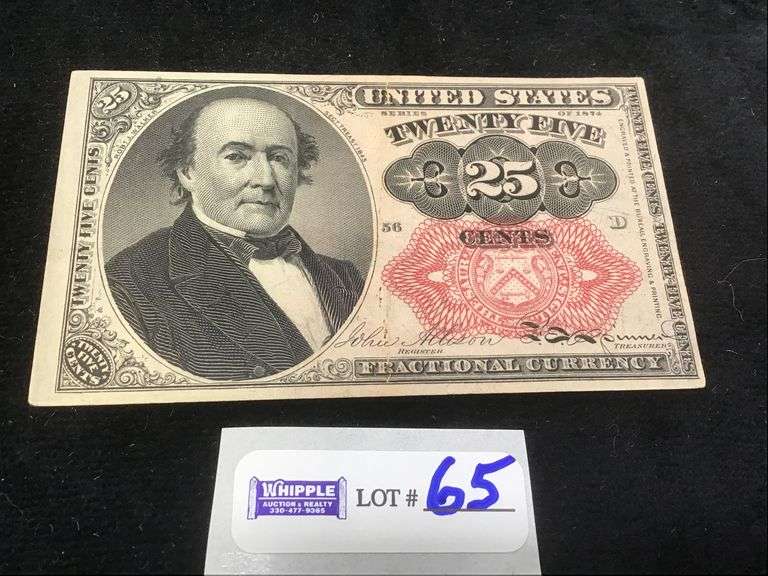 25 cent fractional currency, XF, FR# 1308