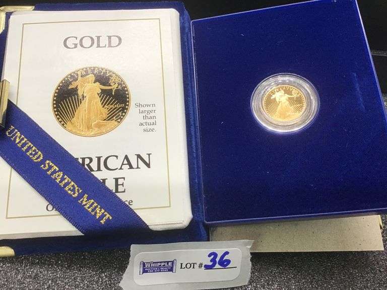1989 one tenth ounce GOLD PROOF US Eagle (gov. pkg.)