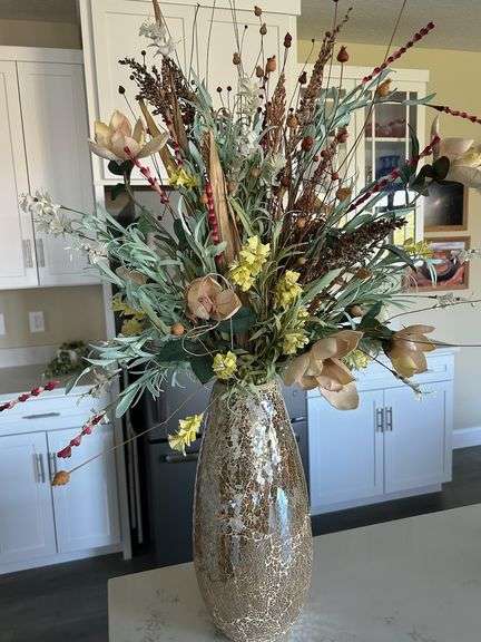 16in Vase with Artificial Flowers
