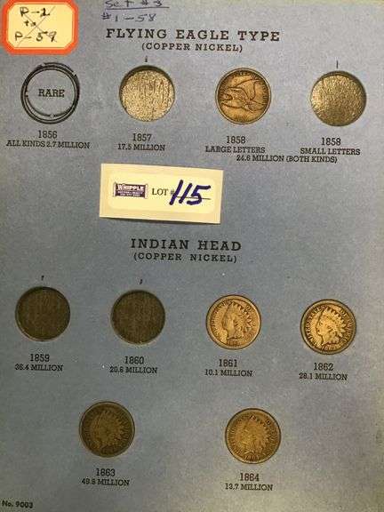 INDIAN cent collection, (44-coins) SEE ALL PHOTOS!