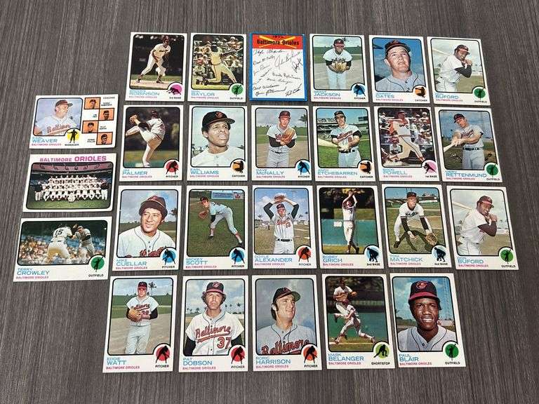 Baltimore Orioles 1973 Topps Team Set