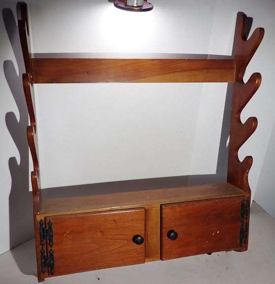 4 gun wall mount rack with storage doors - Awesome Mancave Essential!