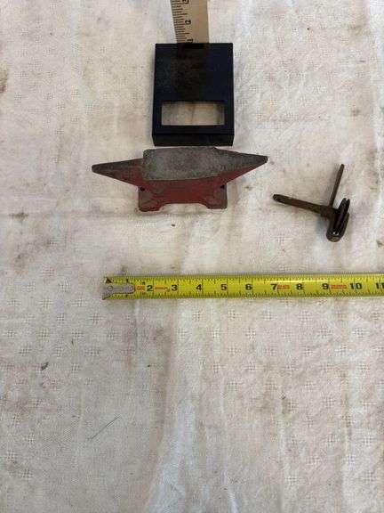 Mini Anvil & Brass Pulley