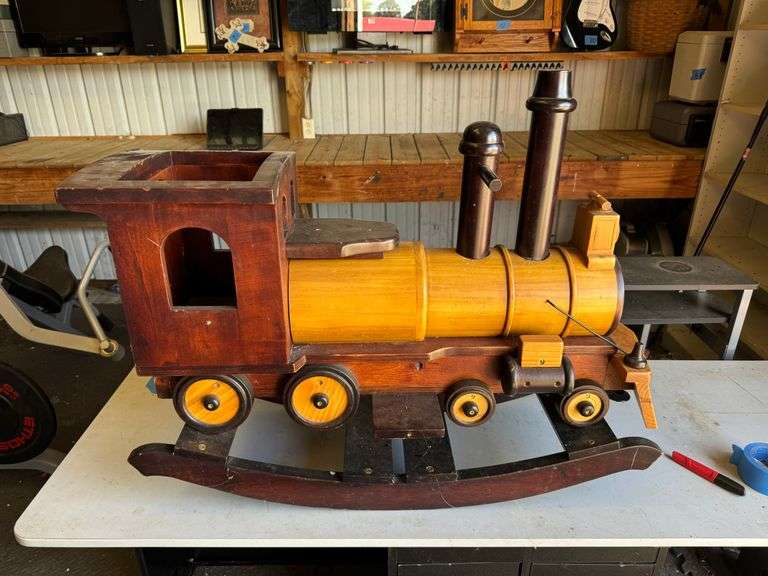 Solid Wood Rocking Train