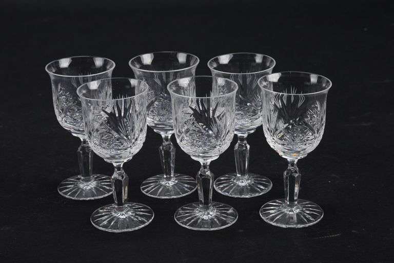 6 Crystal Cordial Stems