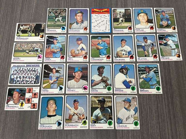 Milwaukee Brewers 1973 Topps Team Set