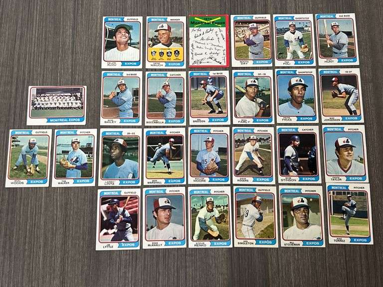 Montreal Expos 1974 Topps Team Set