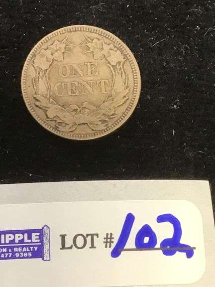 1857 flying eagle cent, VF