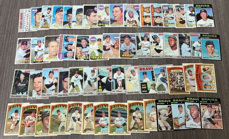 Assorted Vintage Atlanta Braves Baseball Cards