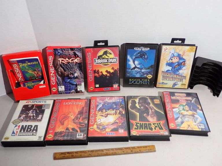 10 Sega Genesis Games with cases - Untested