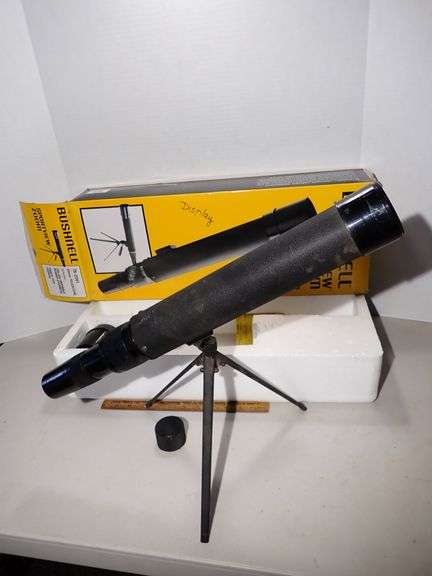 Bushnell Sportview Zoom 60mm 20x-60x telescope 78-2061 in original box.