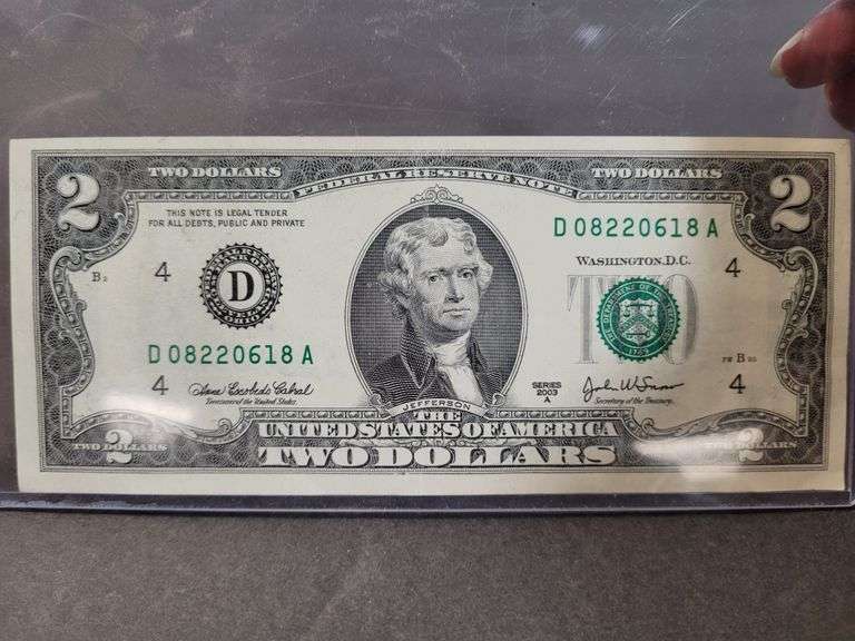 2 Dollar Bill Series 2003 Auction Ohio