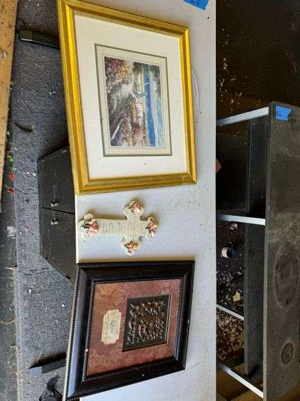 Two (2) Photos and Religious Decor
