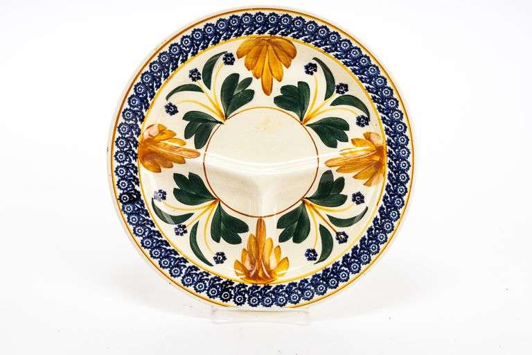 Antique Societe Ceramique Maestricht Splatter Plate