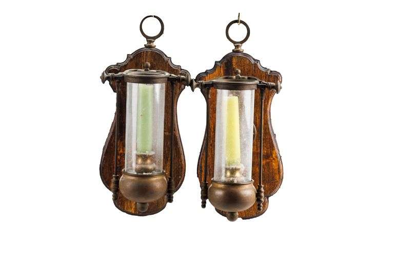 Vintage Ethan Allen Wall Mounted Candle Holders