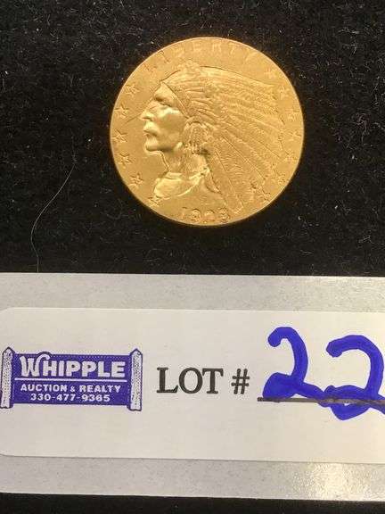 1928 2 1/2 dollar GOLD INDIAN, XF-AU