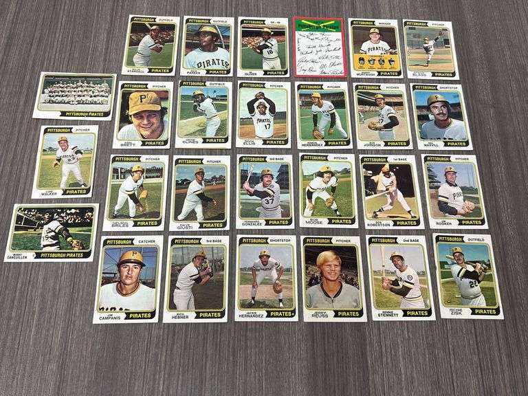 Pittsburgh Pirates 1974 Topps Team Set