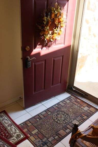 Door Mat & Door Wreath