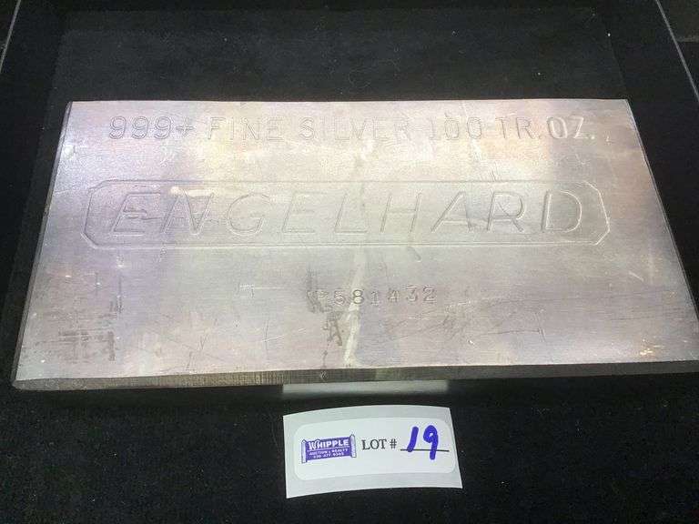 Engelhard 100 troy ounce silver bar