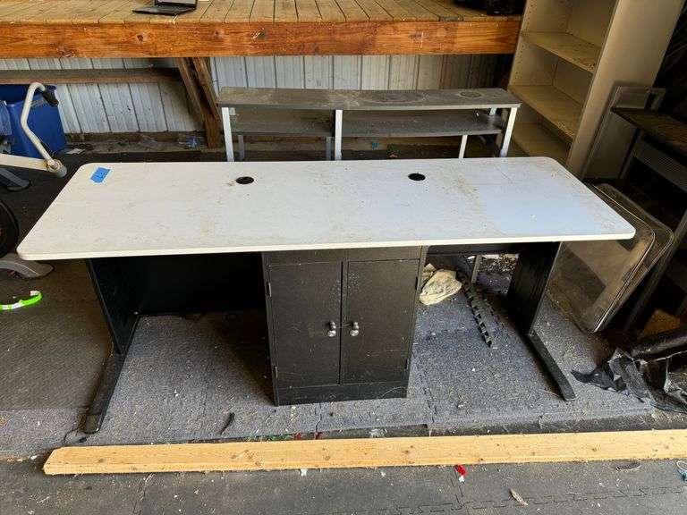 Double work station desk