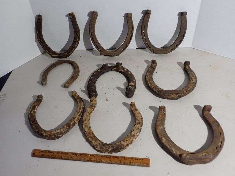 COLLECTION OF FIELD FOUND HORSE SHOES FROM THE PAST