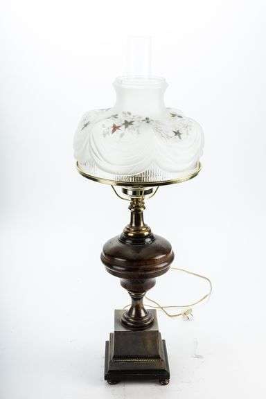 Vintage Lamp with Glass Drape Shade