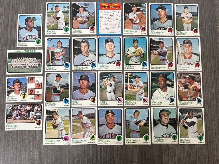 Detroit Tigers 1973 Topps Team Set
