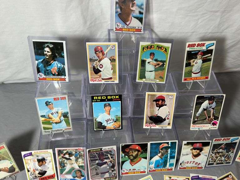 Red Sox Baseball Cards Including Cards From the 1970s and Newer