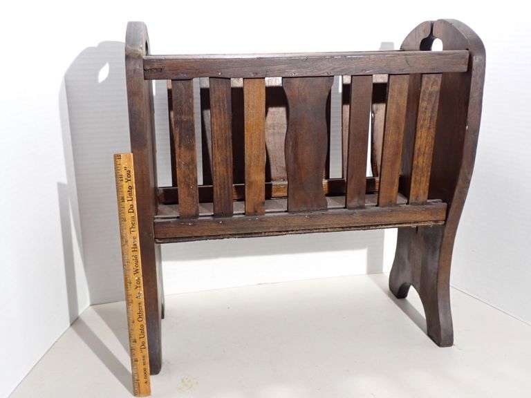 Very old Magazine Rack or Baby Doll Crib.  Owners brother put this back together in the 1970s Solid!