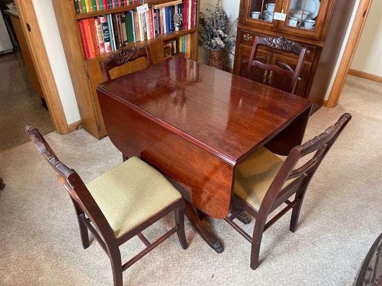 Dining room table with four chairs