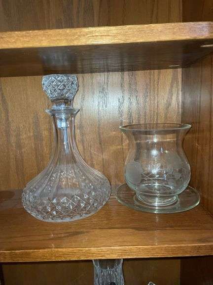 Decanter and candle hold