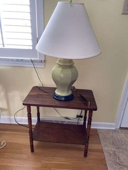 Side table with lamp