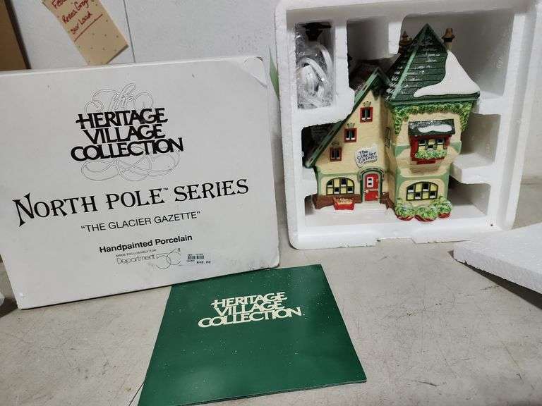 Heritage Village Collection North Pole Series The Glacier Gazette Dept. 56 In Box