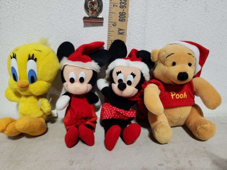 Disney Pooh, Minnie, Mickey(Missing Nose), & Looney Tunes Tweety Bird