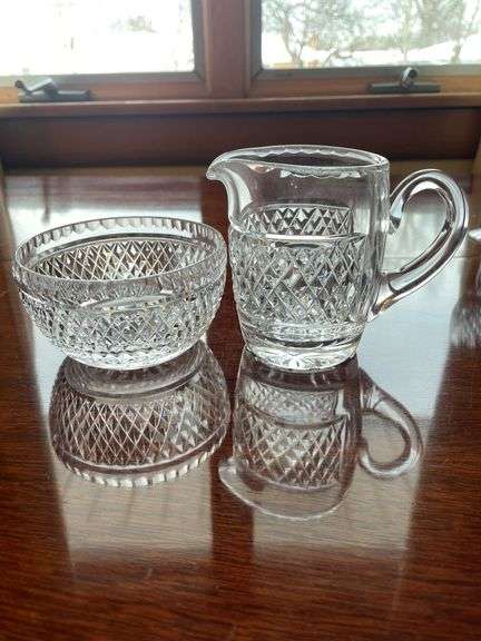 Waterford crystal cream and sugar
