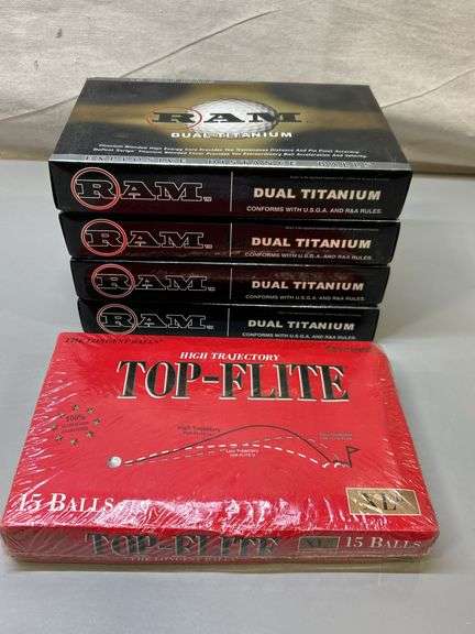 Lot of Golf Balls – RAM Dual Titanium and Top-Flite High Trajectory