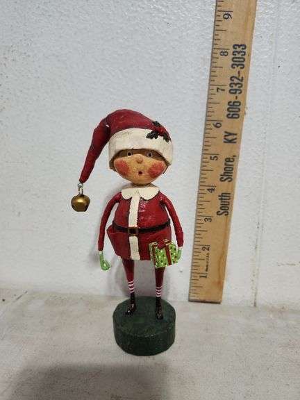 New In Box Lori C Mitchell ESC Playing Santa Figure