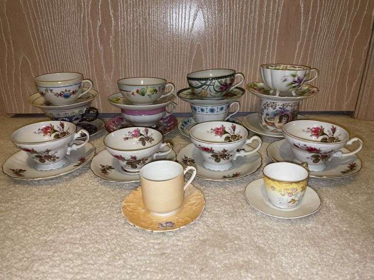 Teacups with saucers