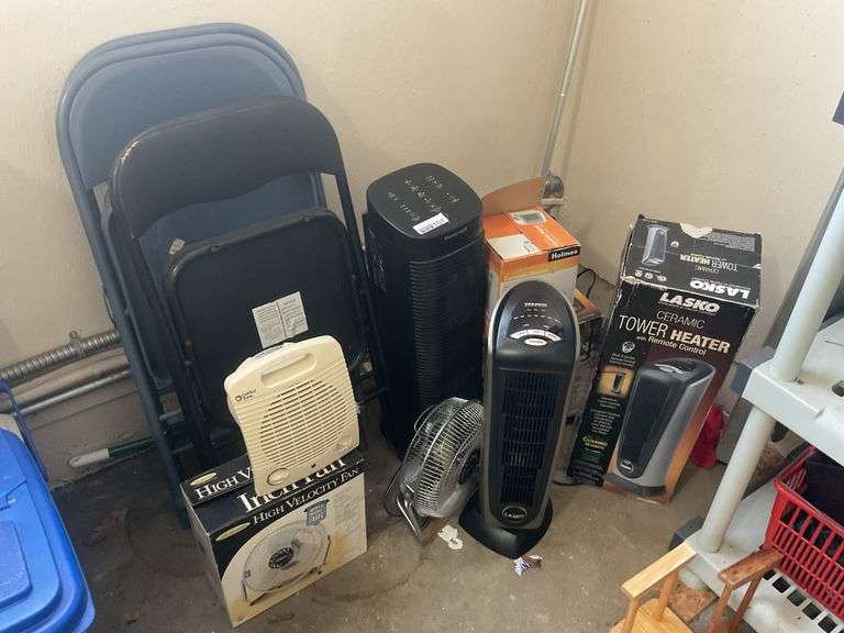 Fans, Heater & Folding Chairs