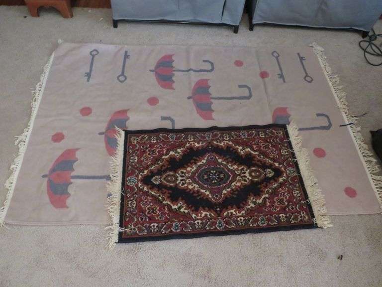 Set of Two Area Rugs – Traditional and Whimsical Designs