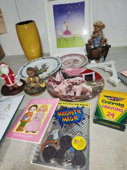 Assorted Collector Plates, Vase, Figurines, Etc.