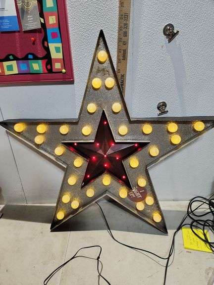 23" Metal Lighted Star Tested Works