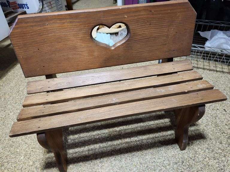 Wood Doll Bench 16x20x10