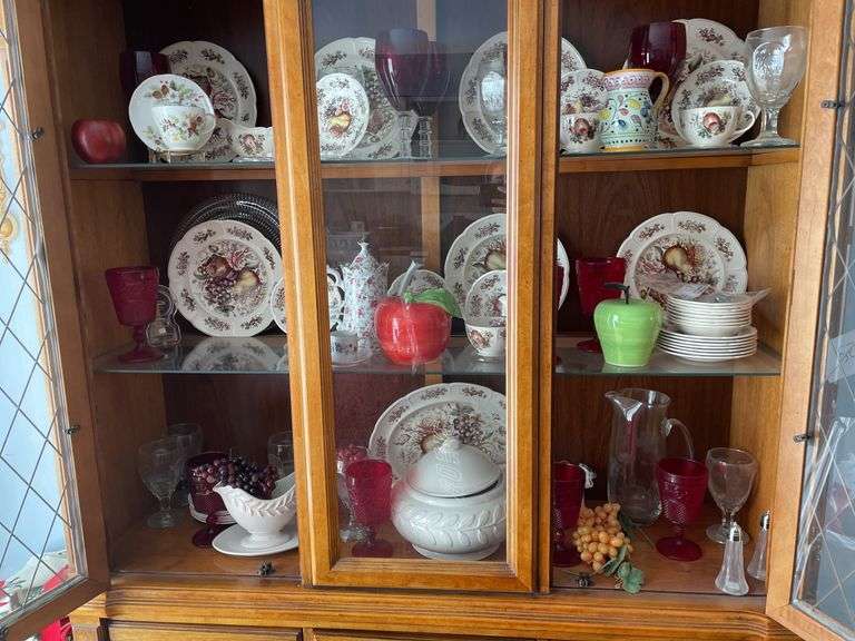 Home decor-China hutch contents